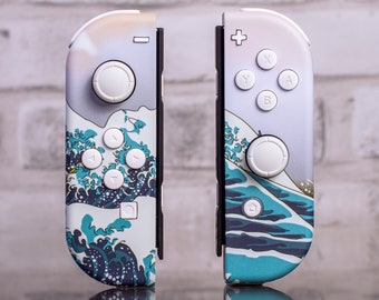 Custom Joy-Con Controllers: The Great Wave off Kanagawa, Japanese Art