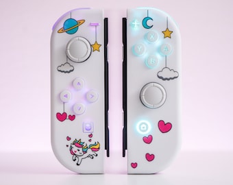 LED Nintendo Switch Joy-Cons Unicorns, Hearts & Stars