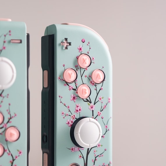 【sakura☆】Nintendo Switch 本体 Joy-Con Sakura Pink & Sky Blue Buttons & Candy Hearts Nintendo