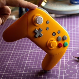 Nintendo Switch Pro Controller Mod Orange-gul GameCube Retro Style Anpassad Controller