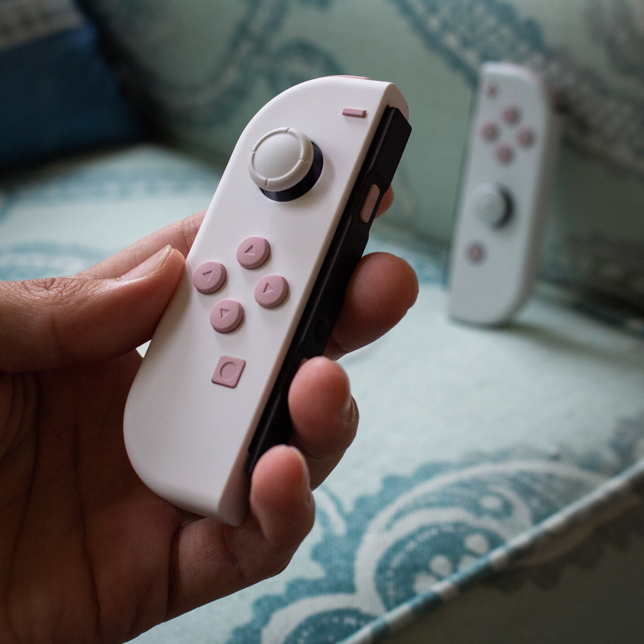 カスタムJoy-con　WHITE×PINKメタリック2 Custom Nintendo Switch Joy-Con Controllers Pink with White