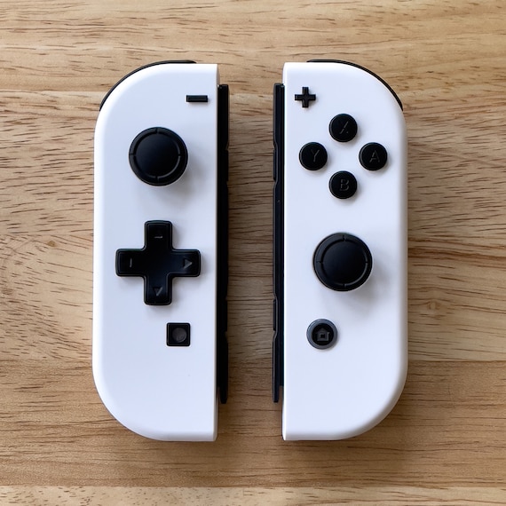 Joy-Con LED MOD White With Black Backlit Buttons and D-Pad - Etsy 日本