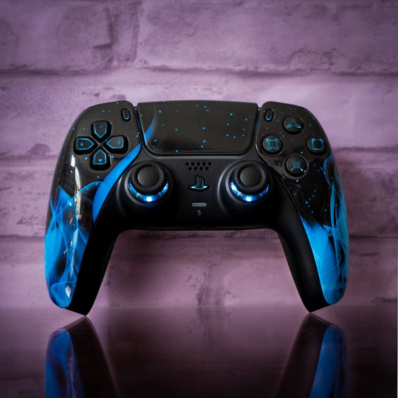 PS5 Controller LED Mod Blue Flame PS5 Custom DualSense Wireless 