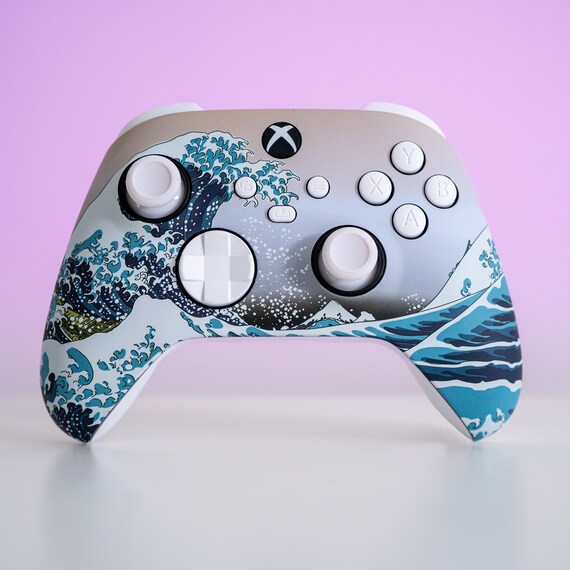 Xbox Wireless Controller Mod GroBe Welle vor Kanagawa Custom Microsoft Gaming Controller Box Series X S One PC. Etsy