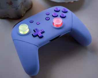 Violet Switch Pro-controller led-mod. met kameleon-verlichte knoppen