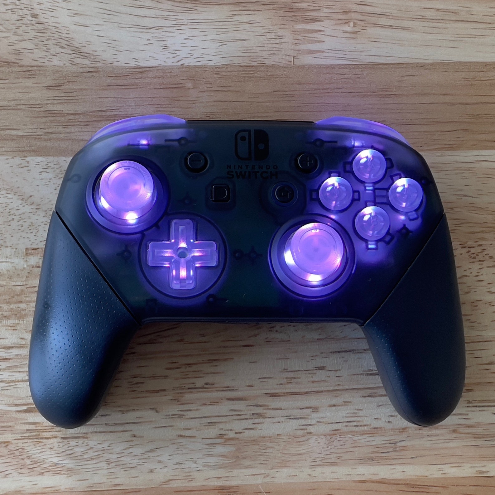 CUSTOM Pro Controller Nintendo SWITCH Black LED Mod Backlight - Etsy Canada