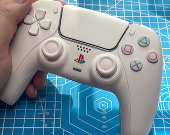 Retro PS5 Controller White With Old-School Action Buttons Sony Wireless Gaming Controller