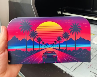 The Sunset Drive Switch 2 Dock Cover | Synthwave & Retro Style