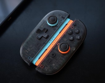 Smoke Ghost Joy-Cons for Switch 2 Custom Retro Clear Edition