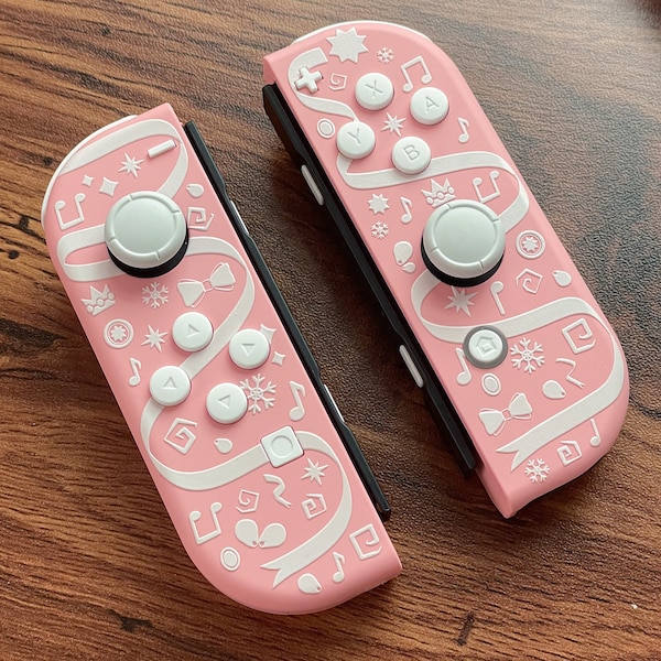 Peaches Peaches Peaches Joy-Cons Pink Custom Nintendo Switch Gaming Controllers