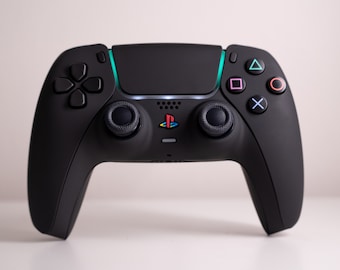 Retro PS5 Controller Black With Old-School Action Buttons Sony Wireless Gaming Controller