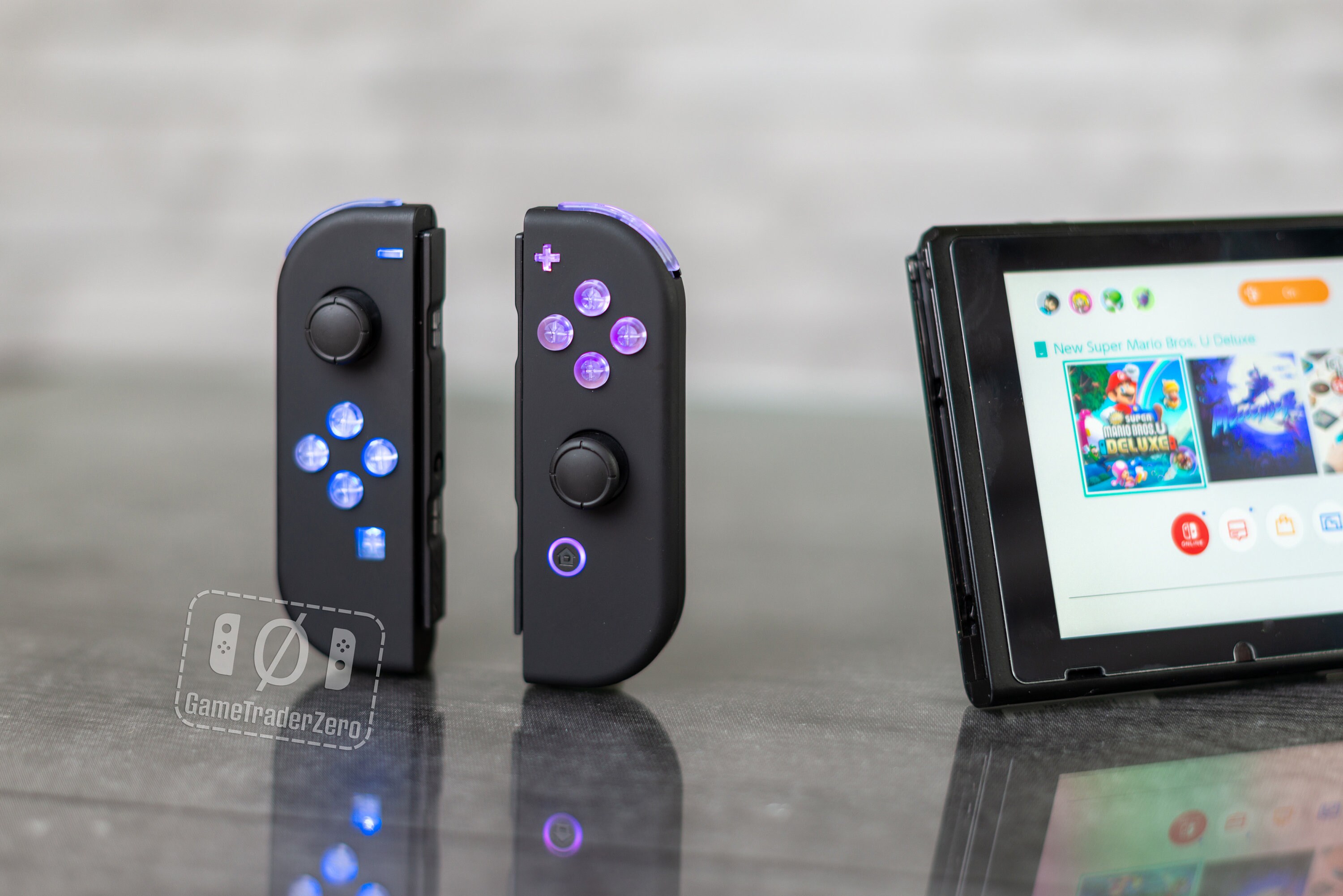 【美品】カスタムJoy-con　WHITE×BLACK COOLモノトーン White Nintendo Switch Joy-Con OLED Model HAC-015 Joy-Cons