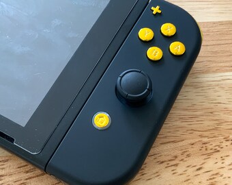 Custom Nintendo Switch Joy-con Controllers Black With Gold
