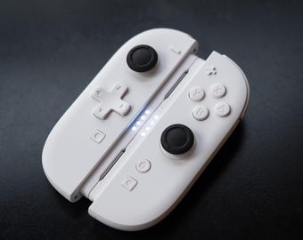 Joy-Cons personalizados en blanco mate para Switch 2: mandos minimalistas para juegos