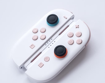 Pastel Cotton Candy Custom Joy-Cons for Switch 2 White & Light Pink