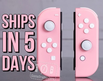 Custom Nintendo Switch Joy-Con Controllers FAST SHIPPING Pink with White Buttons