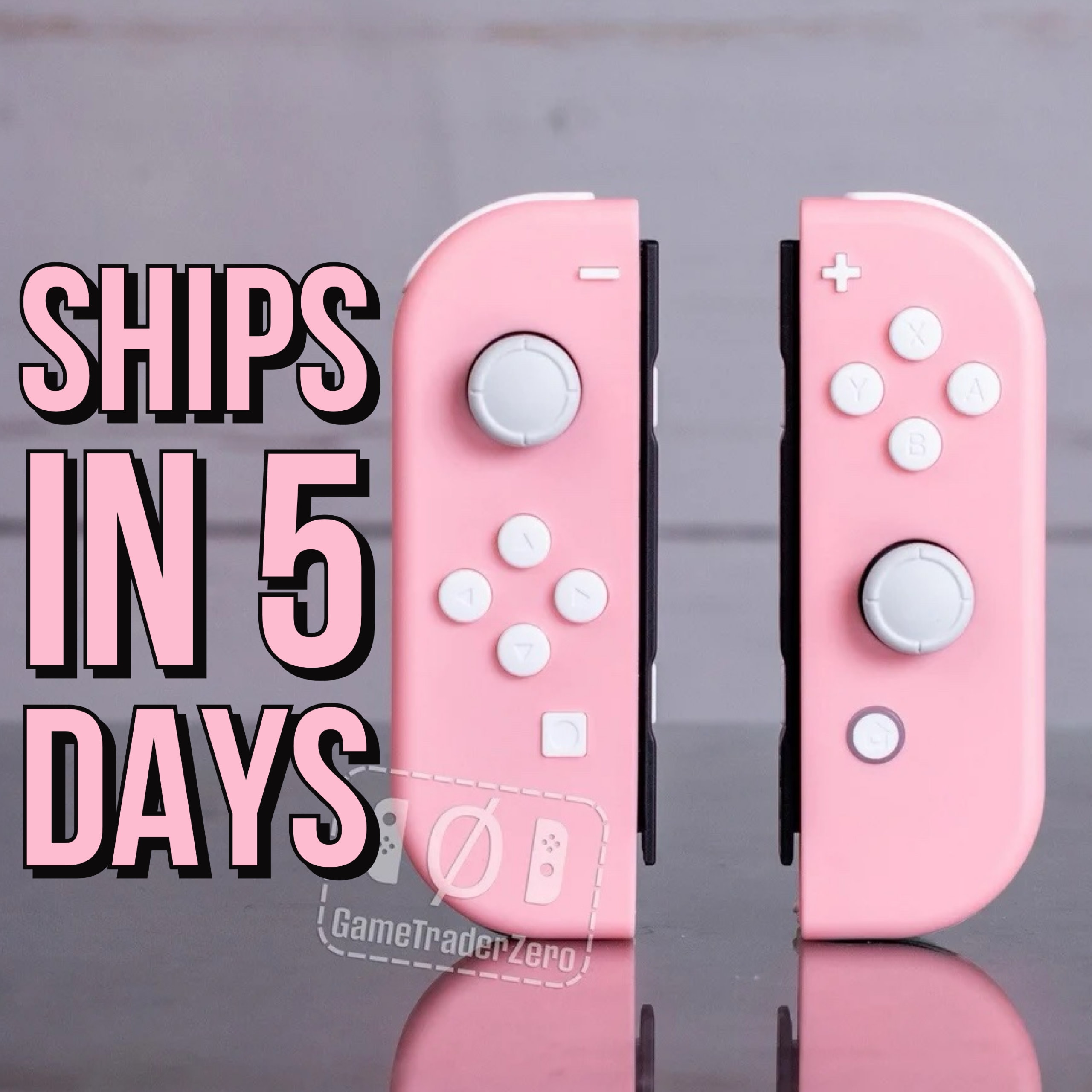 カスタムJoy-con　WHITE×PINKメタリック2 Custom Nintendo Switch Joy-Con Controllers Pink with White