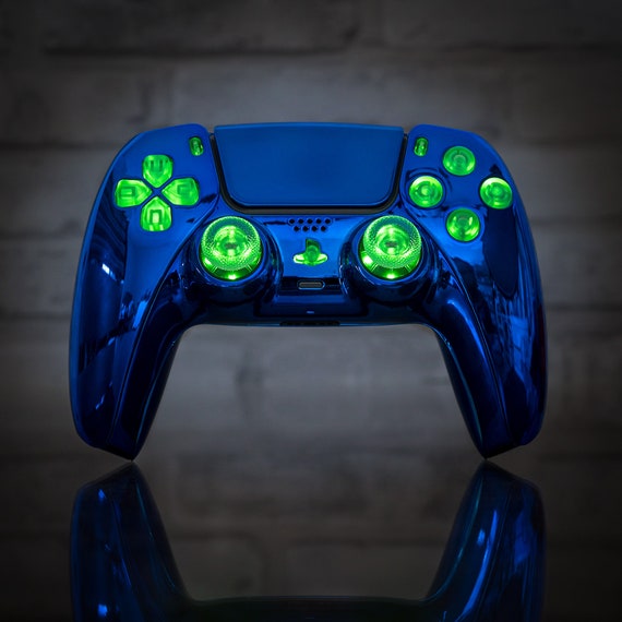 PS5 Controller LED Mod Chrome Blue Custom Wireless Controller Backlit  Buttons RGB -  Canada