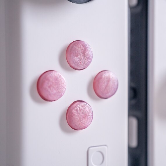カスタムJoy-con　WHITE×PINKメタリック Custom Nintendo Switch Joycon White Shell With Sakura Pink