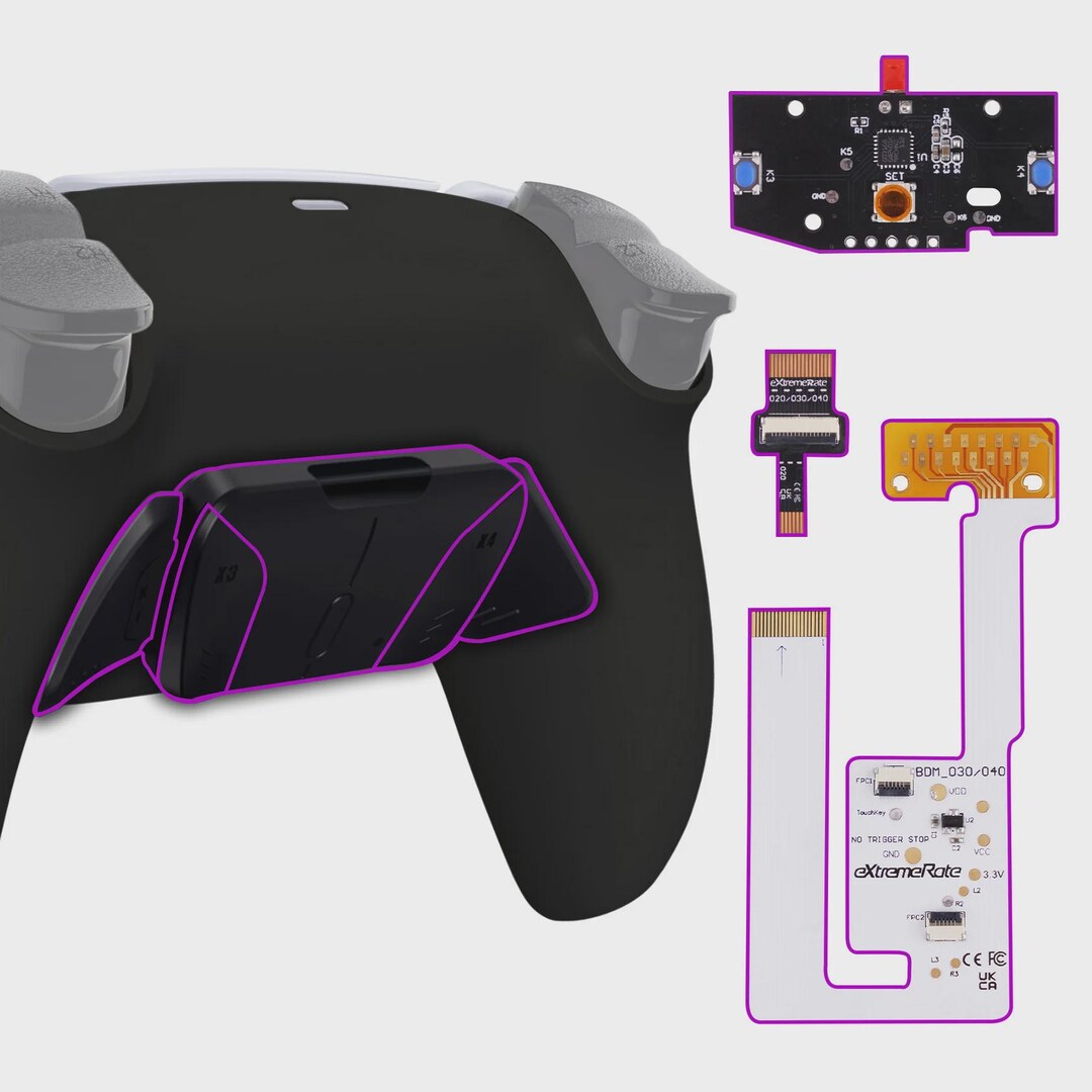 PS5 Controller Back Button Mod 4 Remappable Buttons Custom Gaming ...