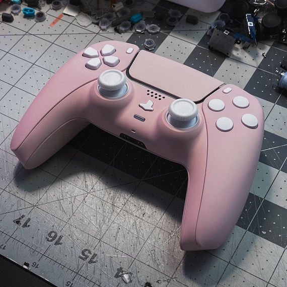 PS5 コントローラー サクラピンク モッド ホワイトボタン付き