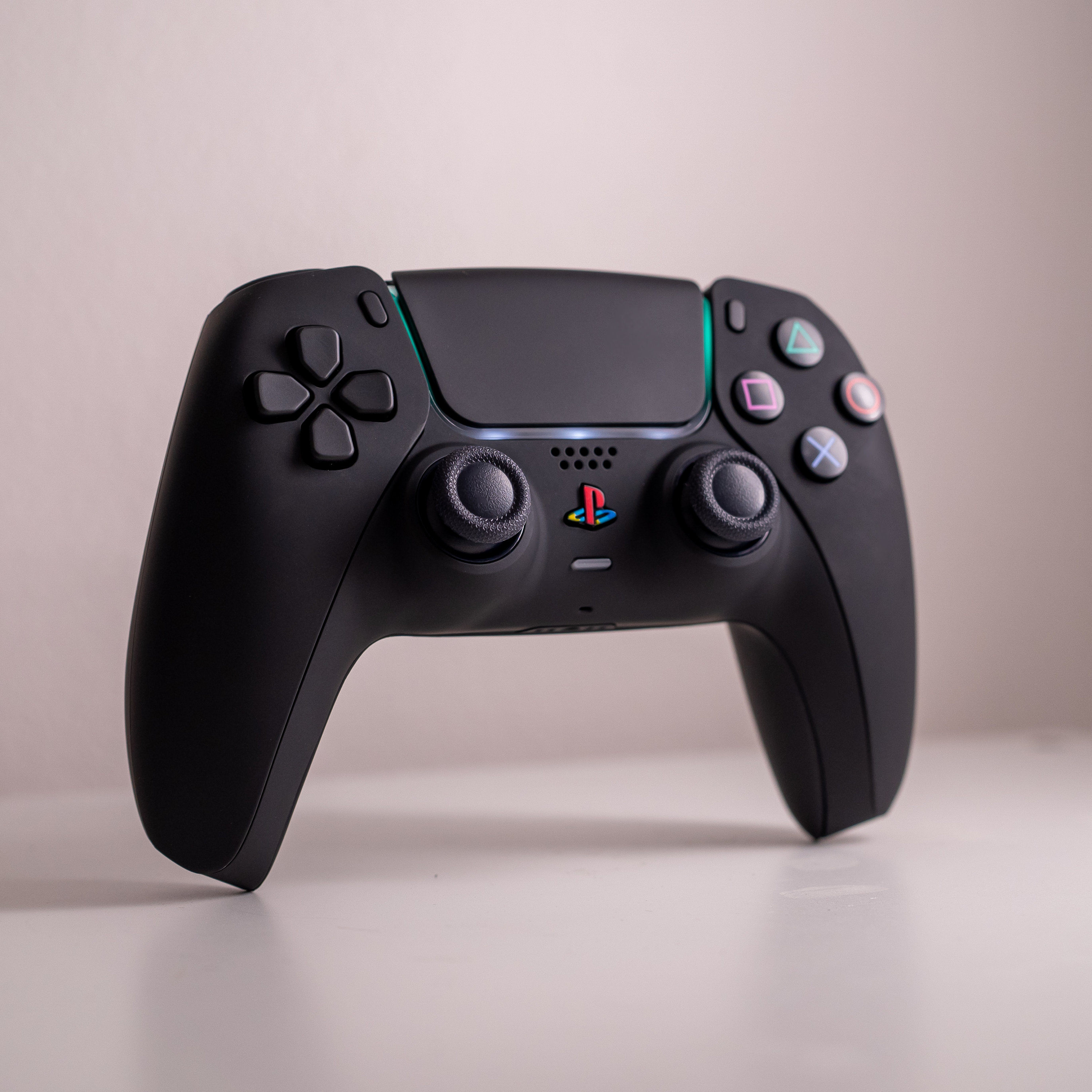 Retro PS5 Controller Black With Old-school Action Buttons