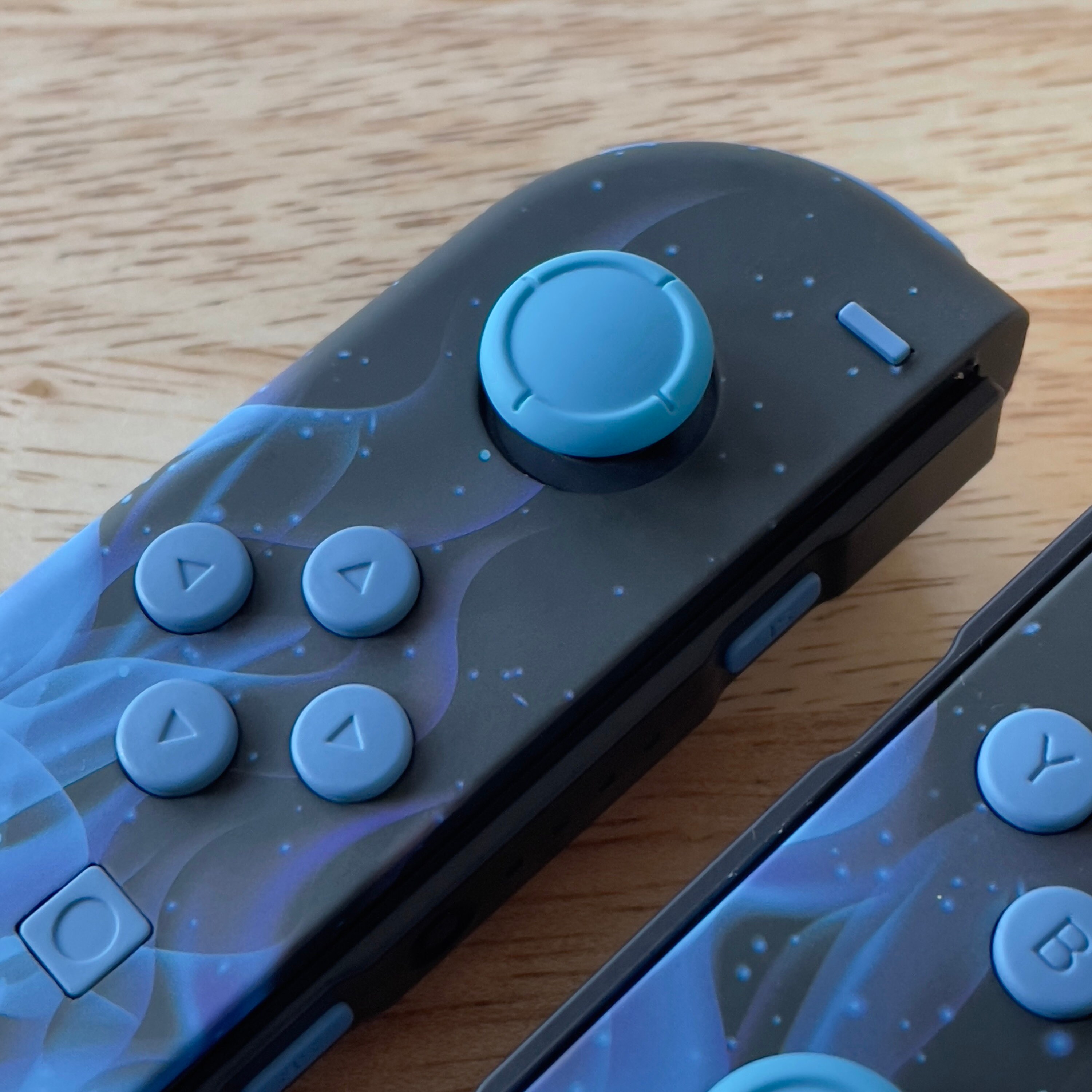 Custom LED Joy-con Controllers Flamin Blue Backlit MOD 