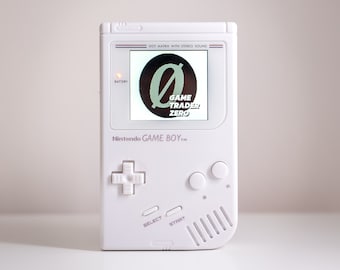 Custom White On White Nintendo Game Boy DMG with Backlit IPS Screen