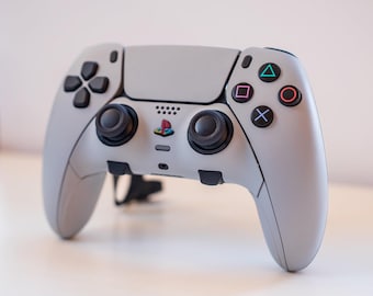 PS5 Edge Controller Retro PS1 Grey with Old-School Action Buttons Sony Wireless Gaming Controller