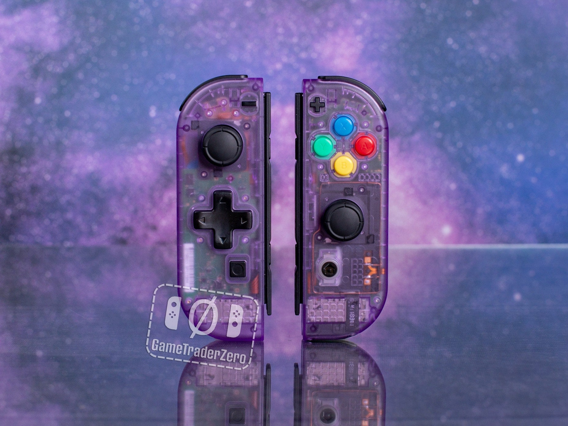 JUEGO de controladores Joy-Con personalizados Joycons rosa y púrpura para  Nintendo Switch