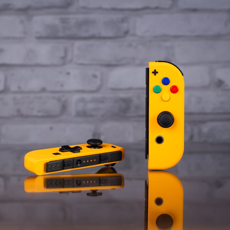 Custom Joycon Controllers N64 Yellow Joycons With SNES Etsy