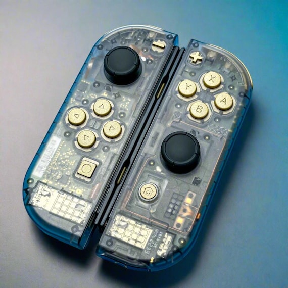 Customized Joy-Cons Pine With Matte Brass Finish Buttons Nintendo Switch  Gaming Controllers