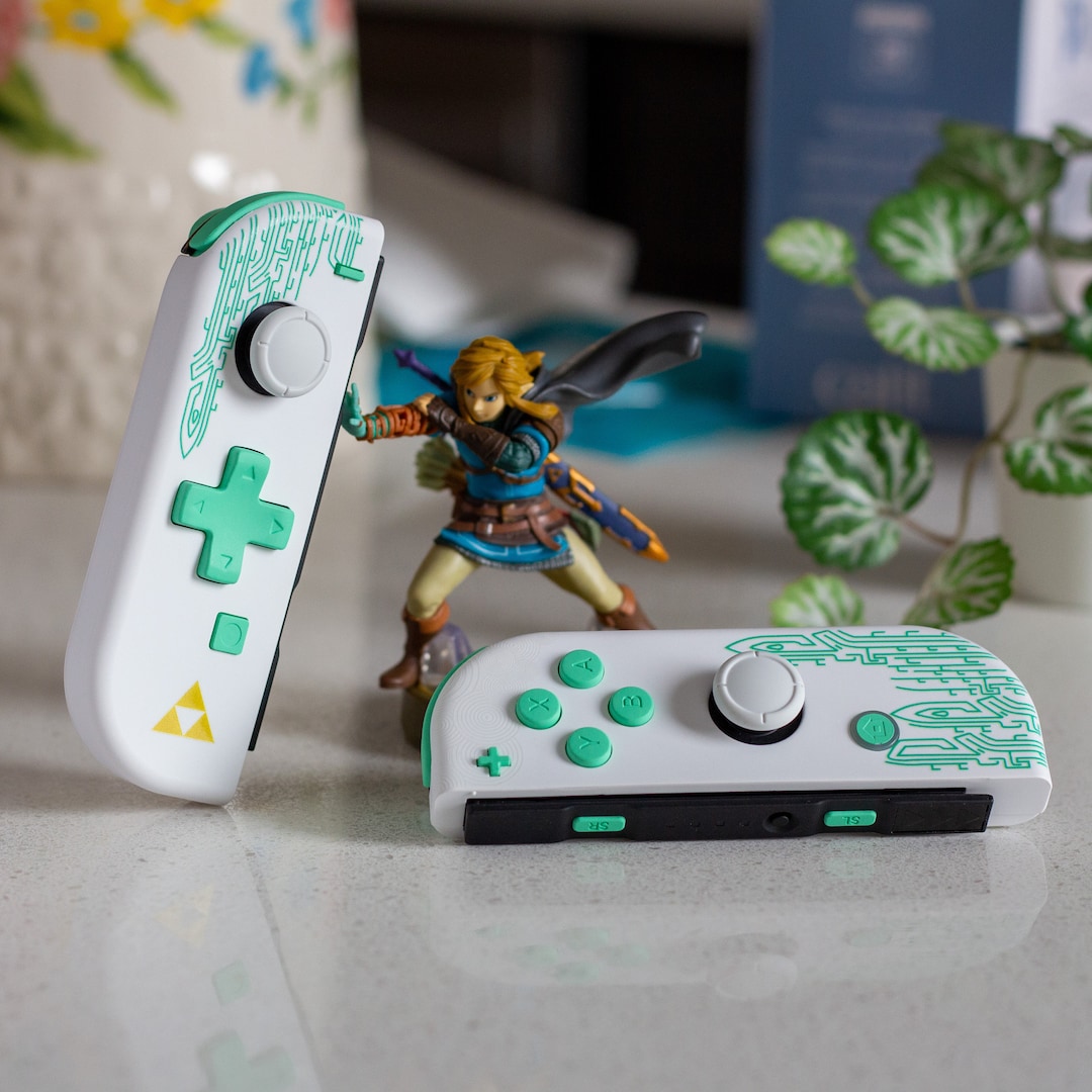 The Legend of Zelda Joycons Tears of the Kingdom Mod Mint Buttons and