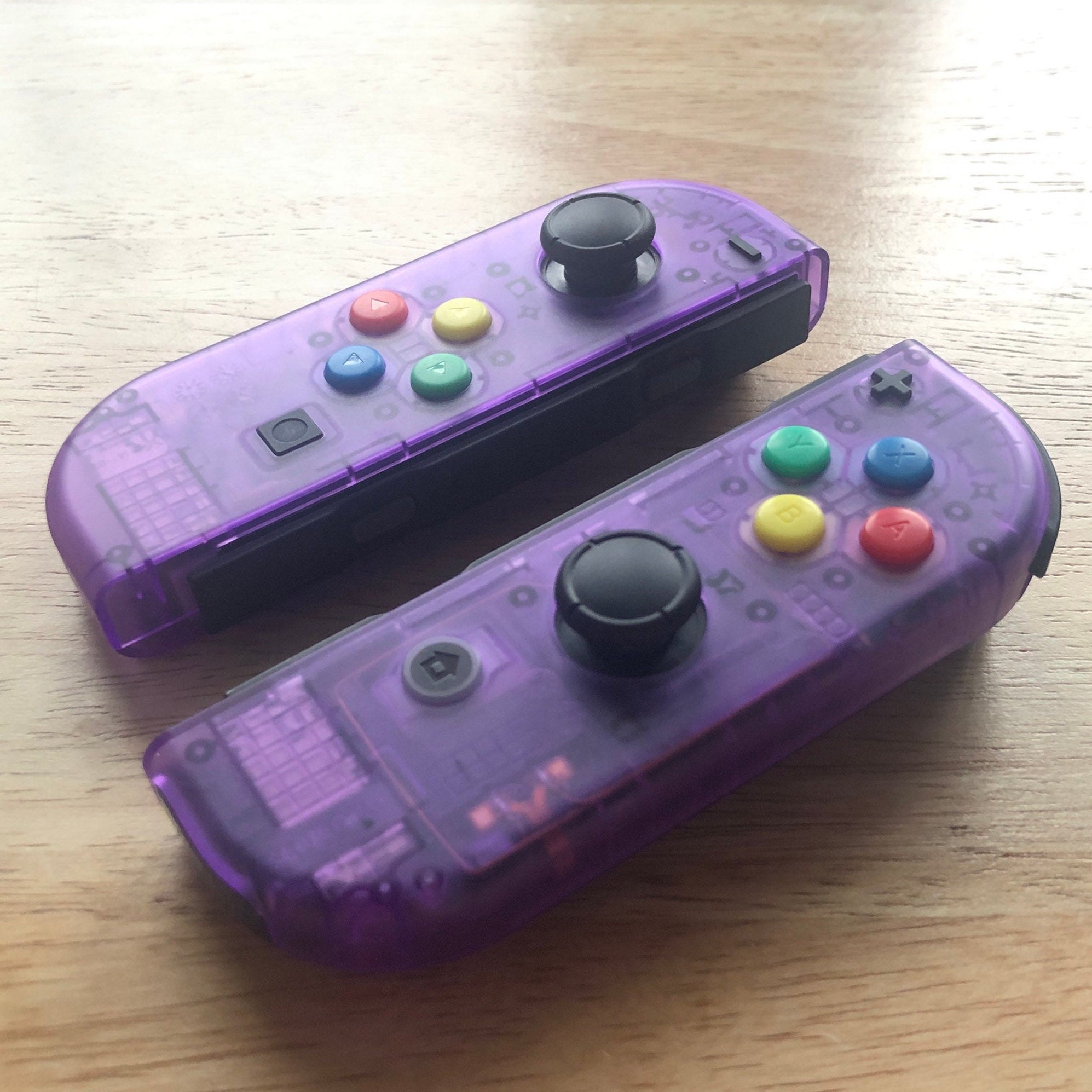 Controlador Joy Con Personalizado Nintendo Switch Joy-Cons Atómico  Transparente Púrpura D-PAD NUEVO