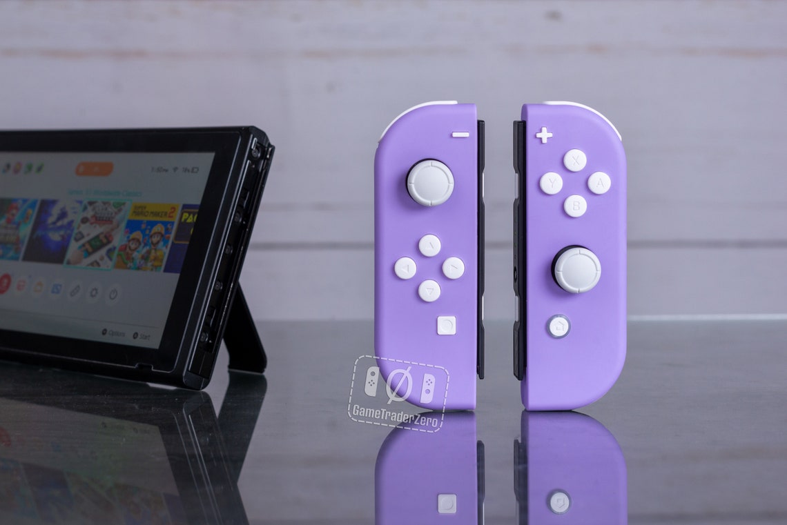 JoyCon Mods Paars Met Witte Knoppen Nintendo Switch Custom Etsy
