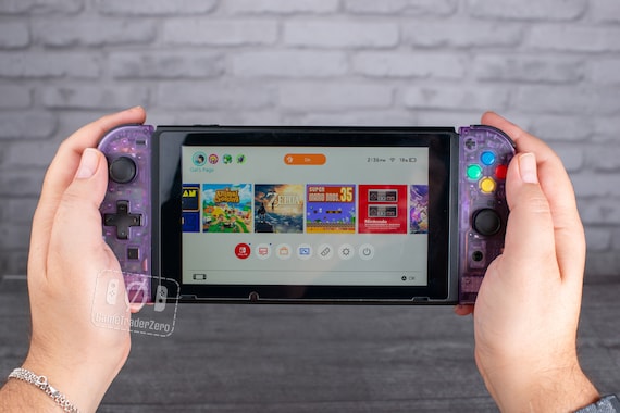 ニンテンドースイッチ　カスタマイズ品　クリア　パープル Nintendo 任天堂 ニンテンドー Switch lite スイッチライト