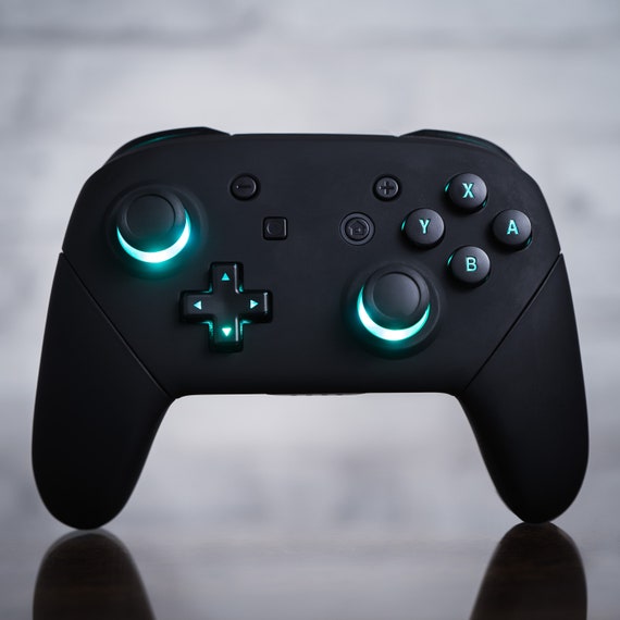 CUSTOM Pro Controller Nintendo SWITCH LED Mod on Black Etsy