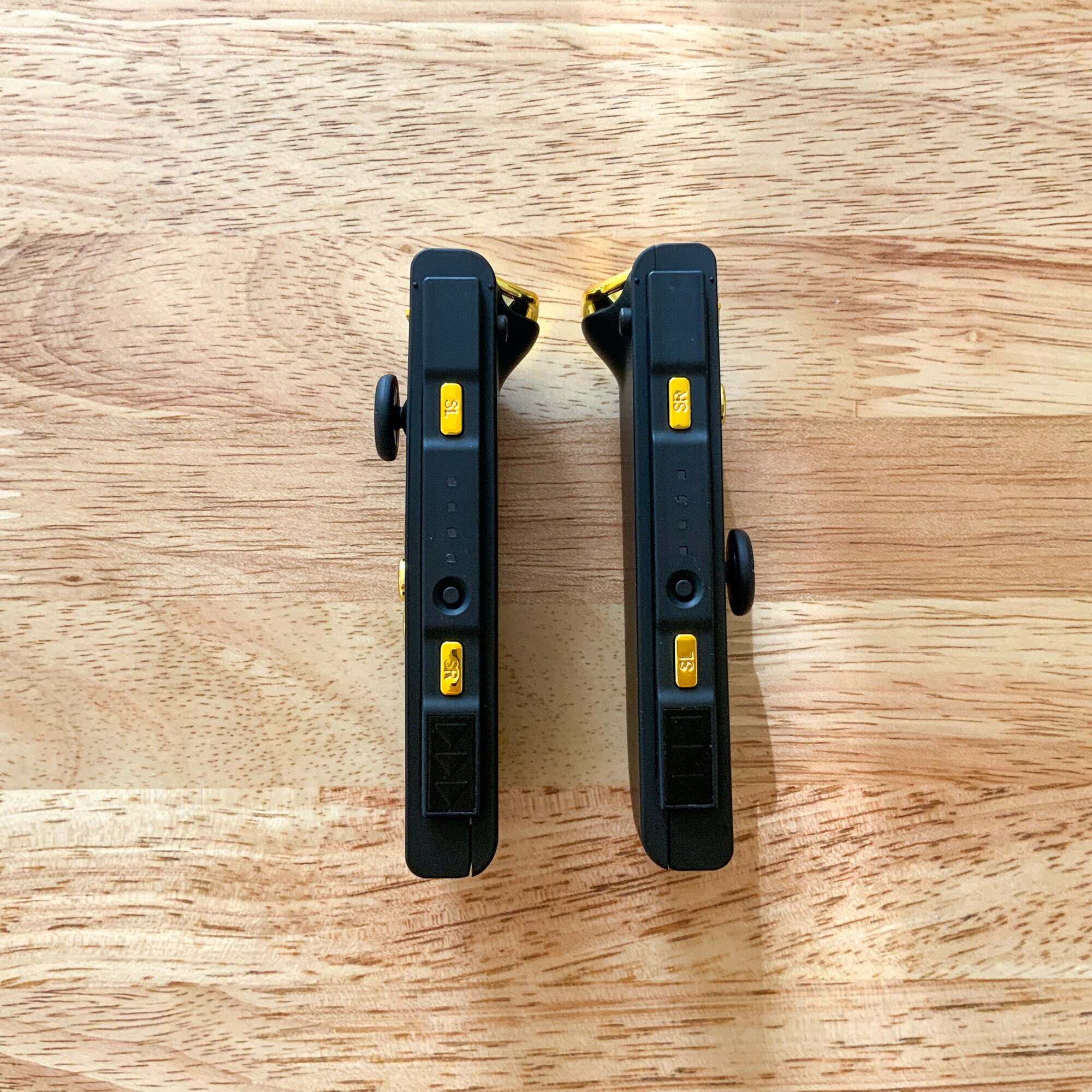 Custom Nintendo Switch Joy-con Controllers Black With Gold