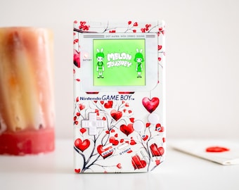 Be My Valentine Custom Nintendo Game Boy DMG with Backlit IPS Screen