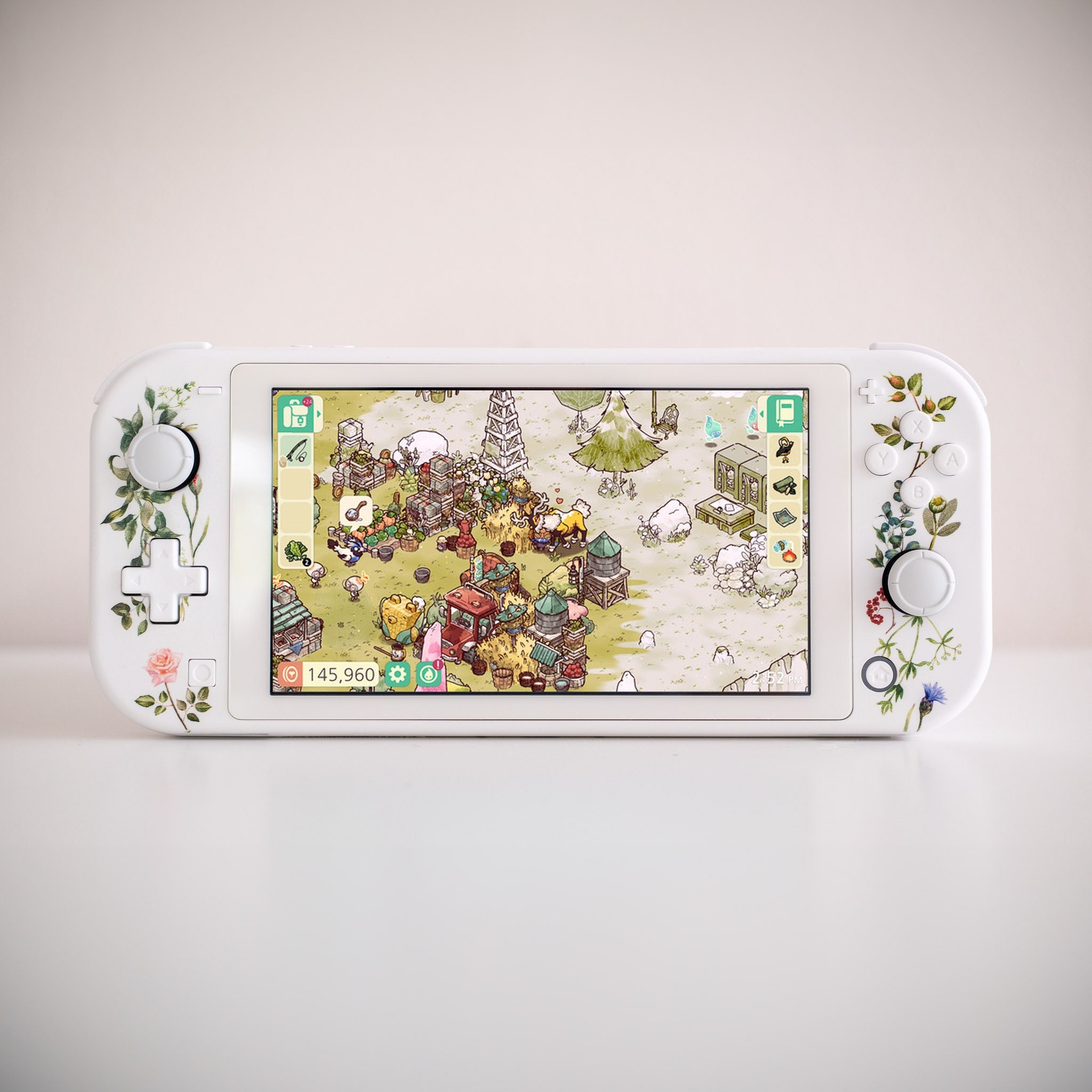 Custom Nintendo Switch Lite Flowers Vines & Laurels - Premium Edition Design
