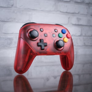 Pro- Controller Mod N64 “Funtastic Series ” Wassermelonenrot Angepasste Controller für Nintendo Switch