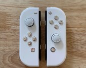 【美品】カスタムJoy-con　WHITE×REDメタリック Nintendo Switch Custom Joy-Con Soft Touch White Joy Cons