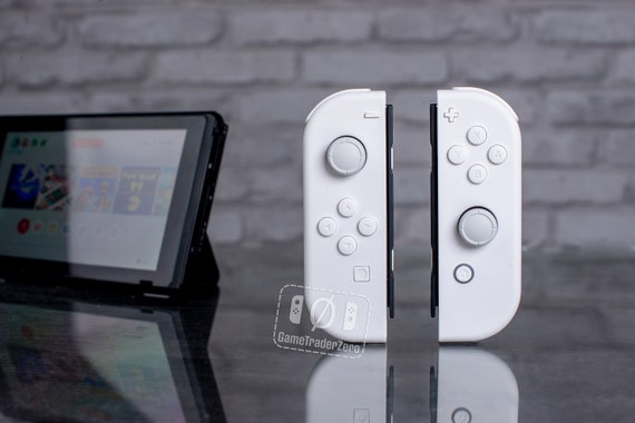 Custom Nintendo Switch Joy-con Controllers White on White - Etsy