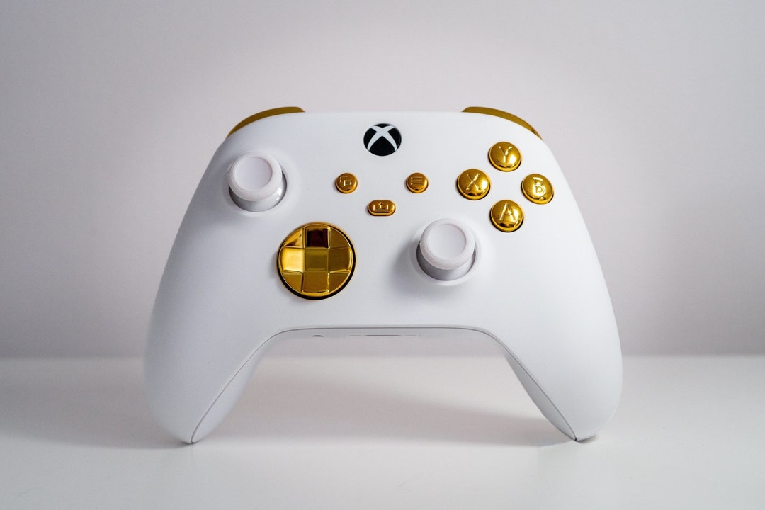 Xbox Controller Mod White With Gold Buttons Custom Microsoft Wireless