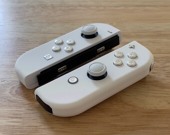 Custom Nintendo Switch Joy-Con Controllers White On White