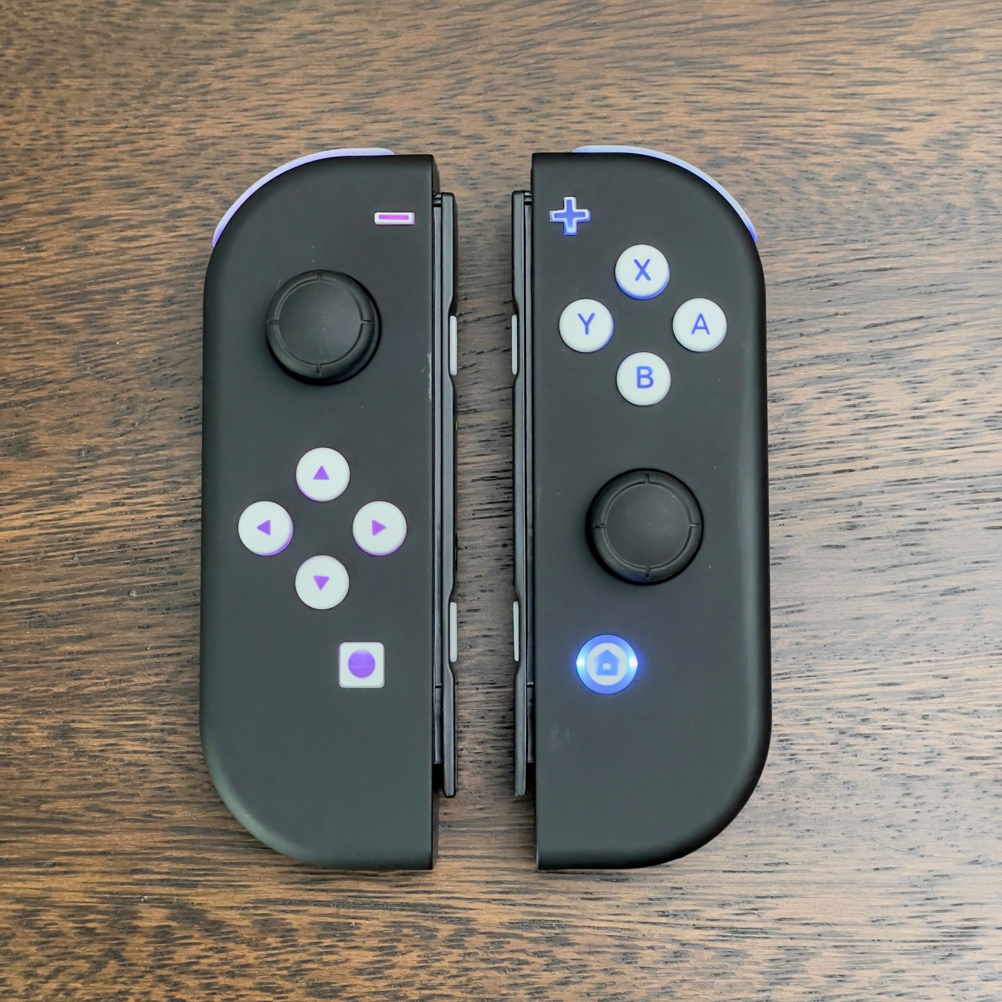 Custom Nintendo Switch Joy-con Controllers Pink With Black Buttons 