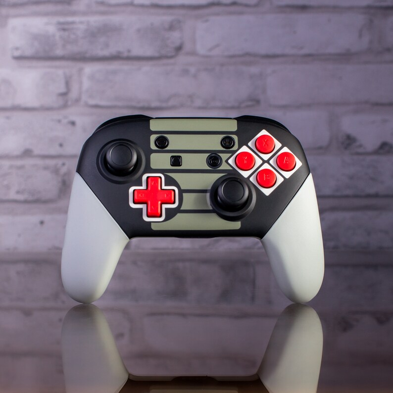 Custom Nintendo Switch Pro Controller Retro NES Mod Retro Gaming image 2