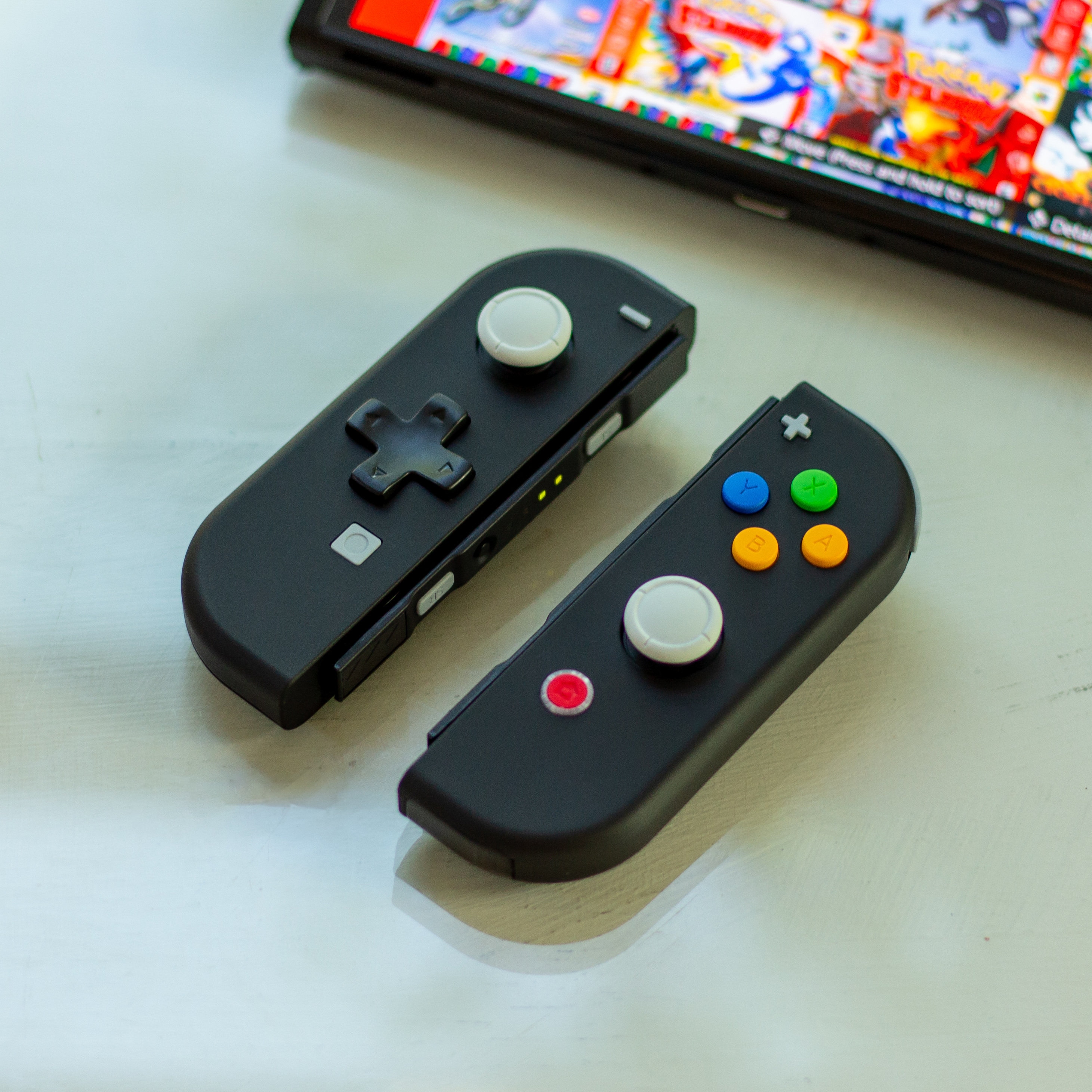 Retro Joy-cons N64 Style Black Nintendo Switch Gaming Controllers