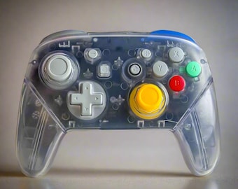 Nintendo Switch Pro Controller Clear GameCube Retro Style Customized Gaming Controller