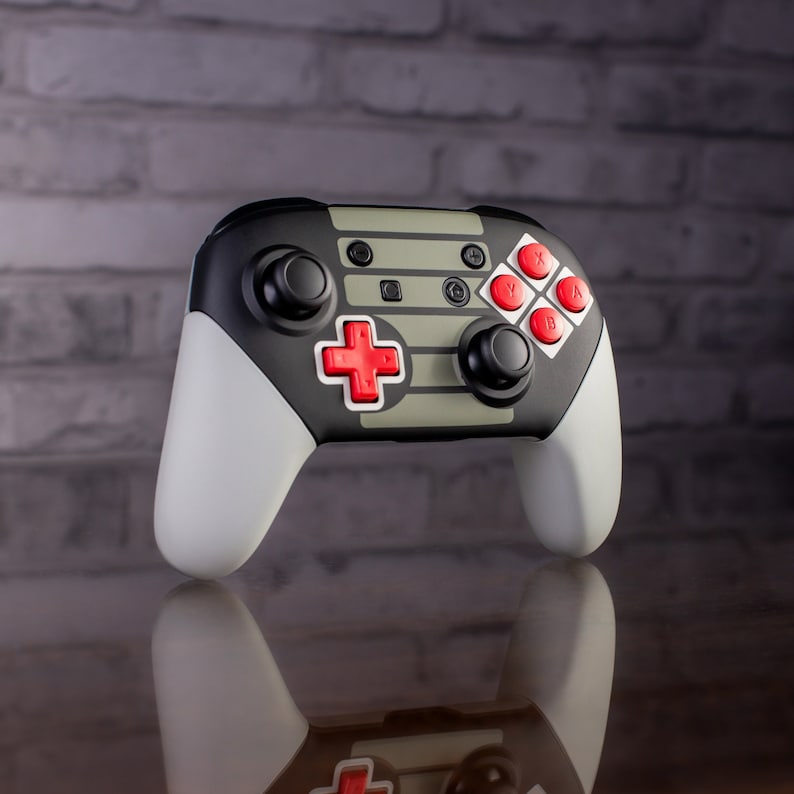 Custom Nintendo Switch Pro Controller Retro NES Mod Retro Gaming image 1